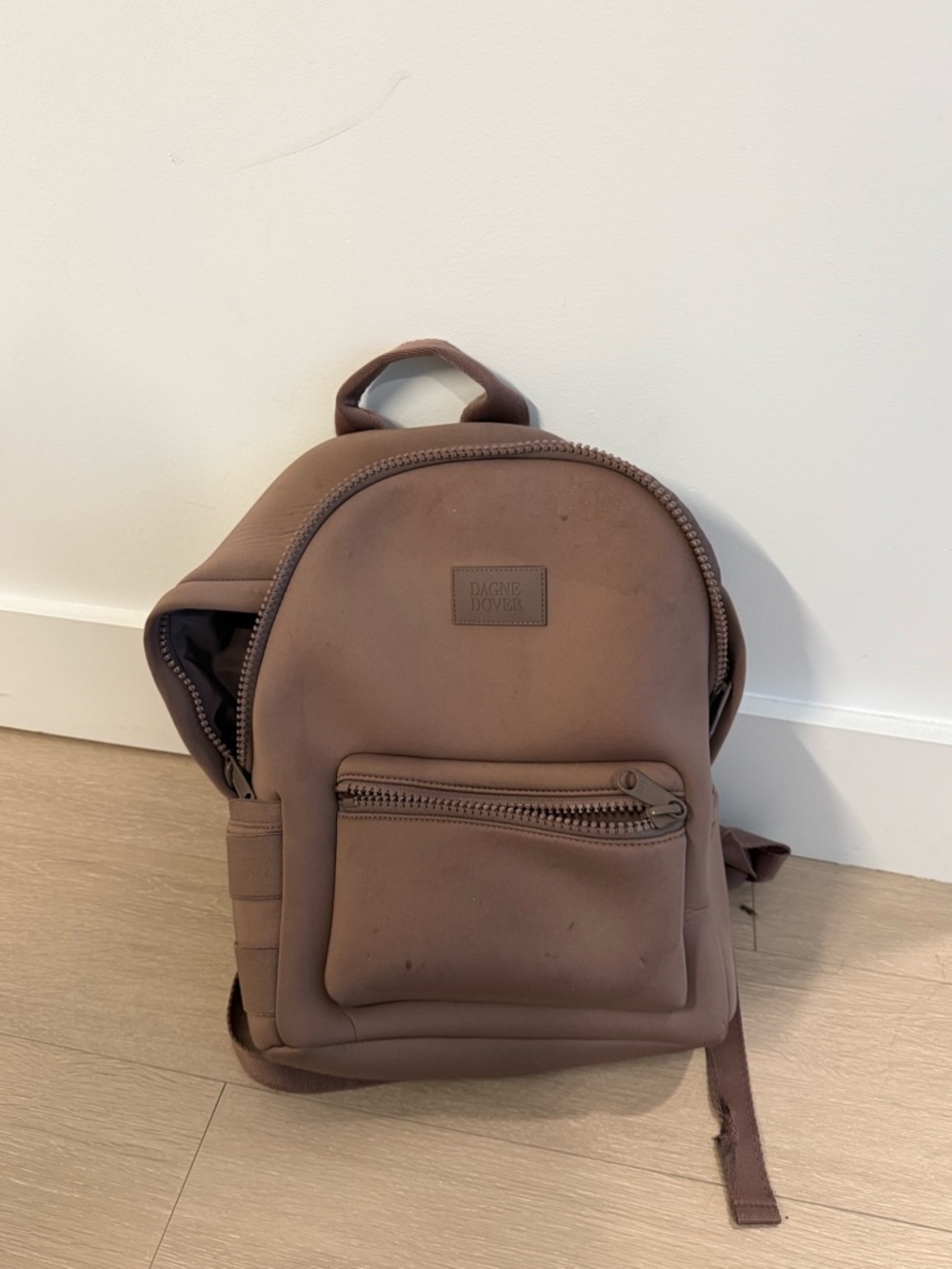 Dagne Dover Brown Neoprene Mini Backpack
